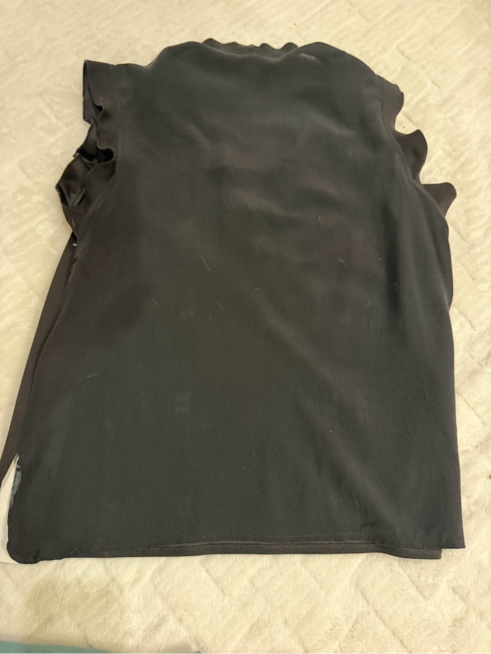 Maje Black Sleeveless V-Neck Blouse - Picture 3 of 4